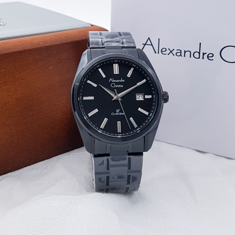 jam alexandre christie 8514 pria - full hitam