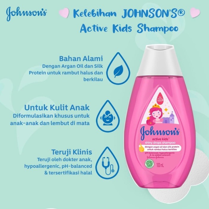 JOHNSON'S Baby Active Kids Shampoo 100ml Sampo Anak JOHNSON-3