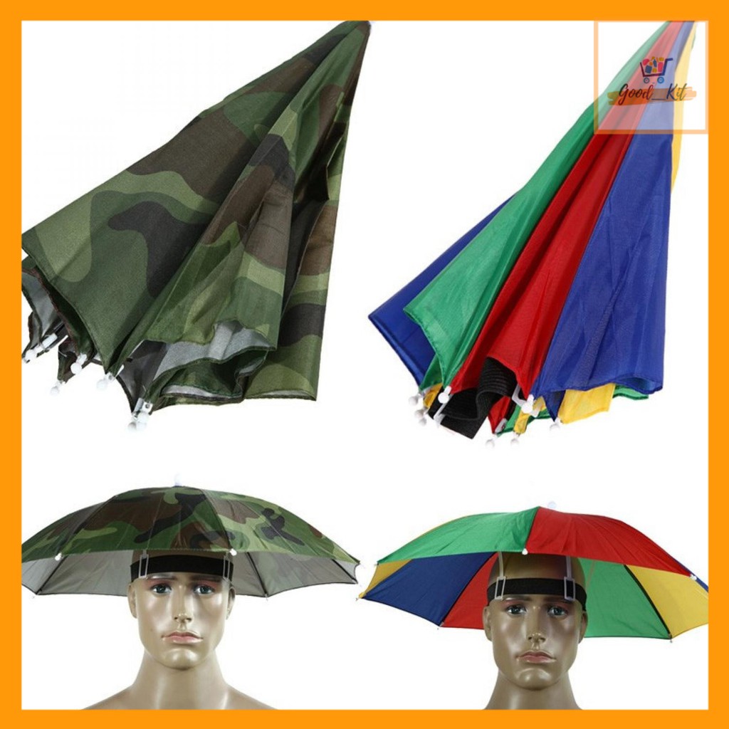 Topi Payung anti panas Umbrella Hat