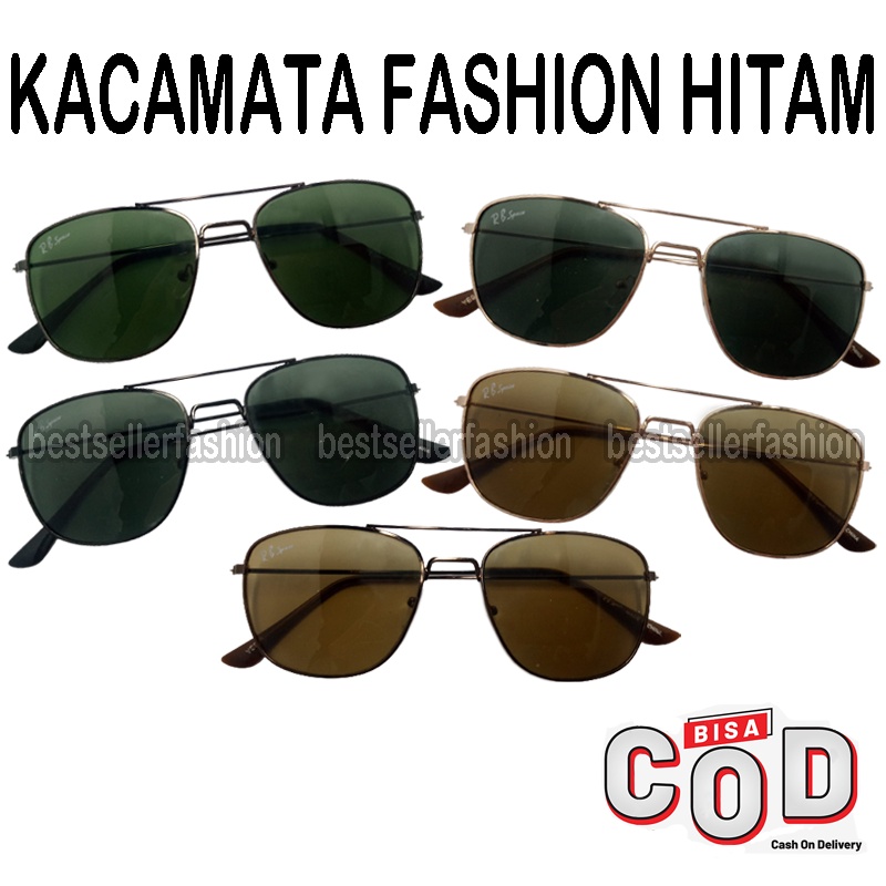 COD Kacamata Hitam Frame Metal Kotak Kecil Gaya Vintage untuk Pria Wanita Kacamata Fashion Hitam Kacamata Dewasa