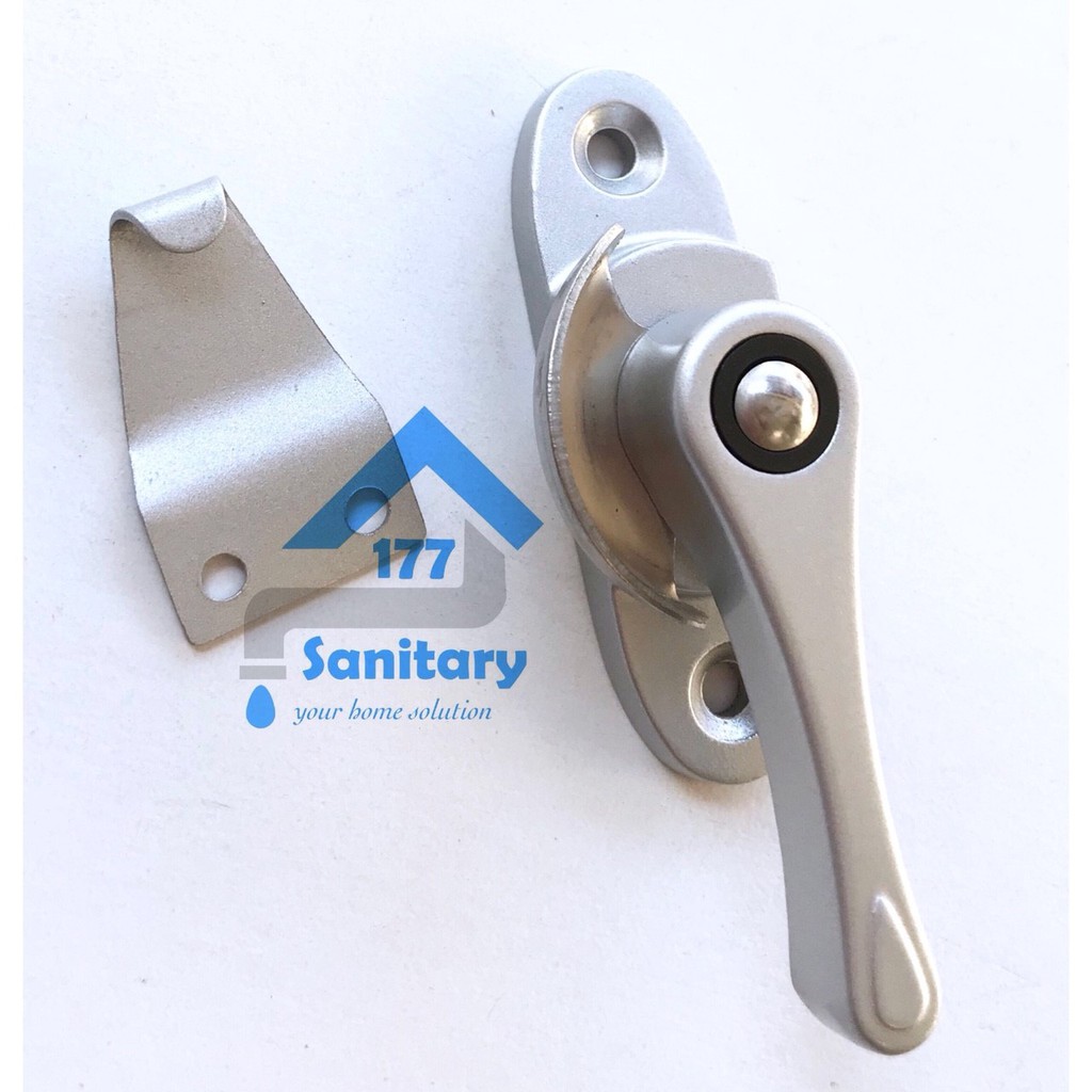 Kunci JENDELA aluminium 9- Grendel Kuping Kodok Cresent Lock Window Slot Jendela sliding Sanitary177 /G31