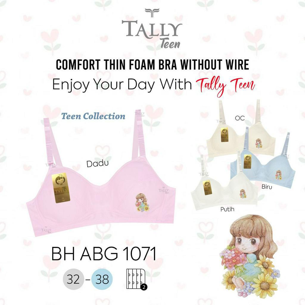 TALLY BRA BH REMAJA ABG 1071 I CUP A I TANPA BUSA I KAIT 2 I SIZE 32 - 38