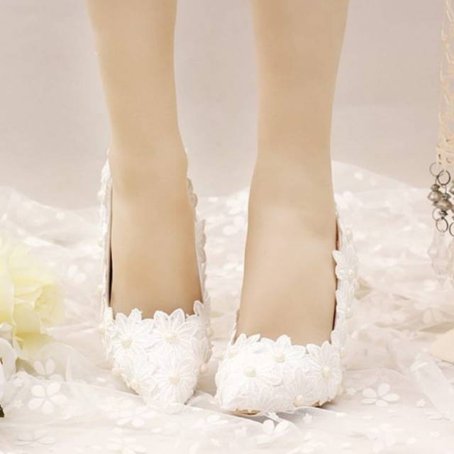 QZ - Daisy Heels Bunga Pengantin PNG 02