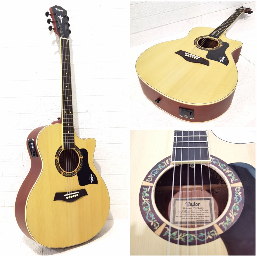 Gitar Taylor Akustik Elektrik Tuner Custom High Quality