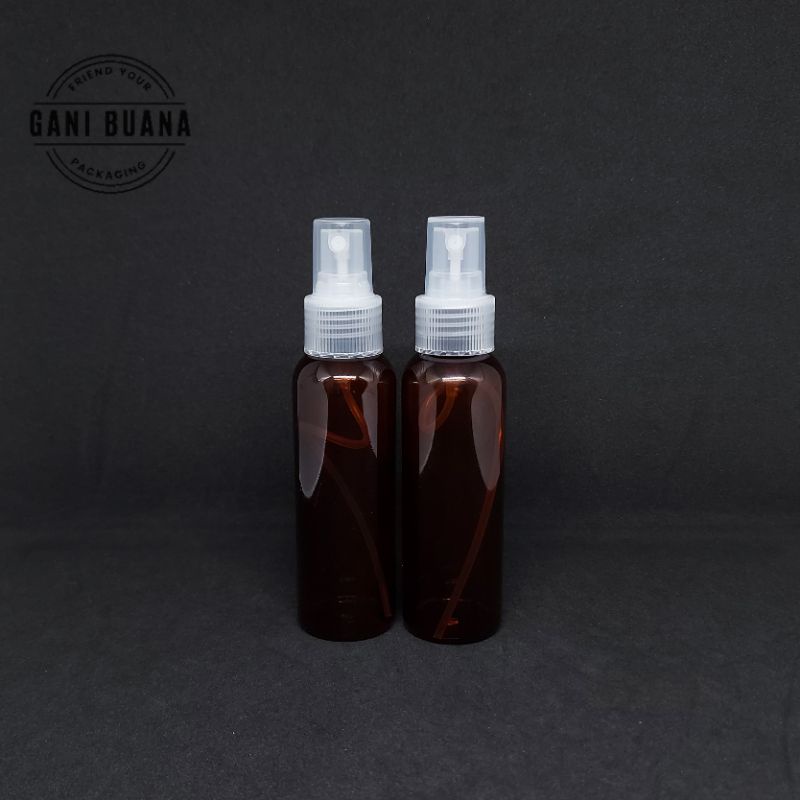 BOTOL SPRAY 100ML AMBER SPRAY NATURAL