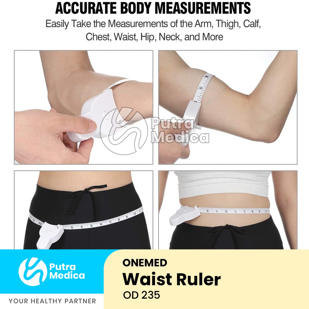 Onemed Waist Ruler OD 235 / Metline Metlin Medline / Meteran / Alat Ukur Pengukur Pinggang Perut Lengan