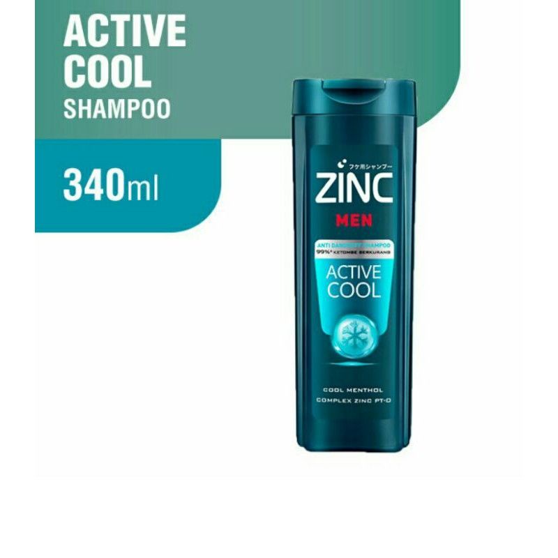 SHAMPOO ZINC 340 ML|REFRESHING COOL|CLEAN ACTIVE|HAIRFALL~PROMO SHAMPOO ZINC ORIGINAL 100%