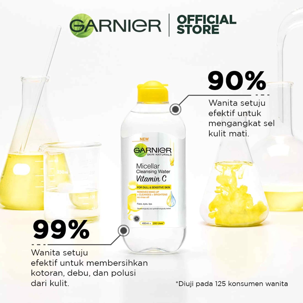 Garnier Micellar Water Cleansing VItamin C - Pembersih Make Up - Make Up Remover - Cleanser