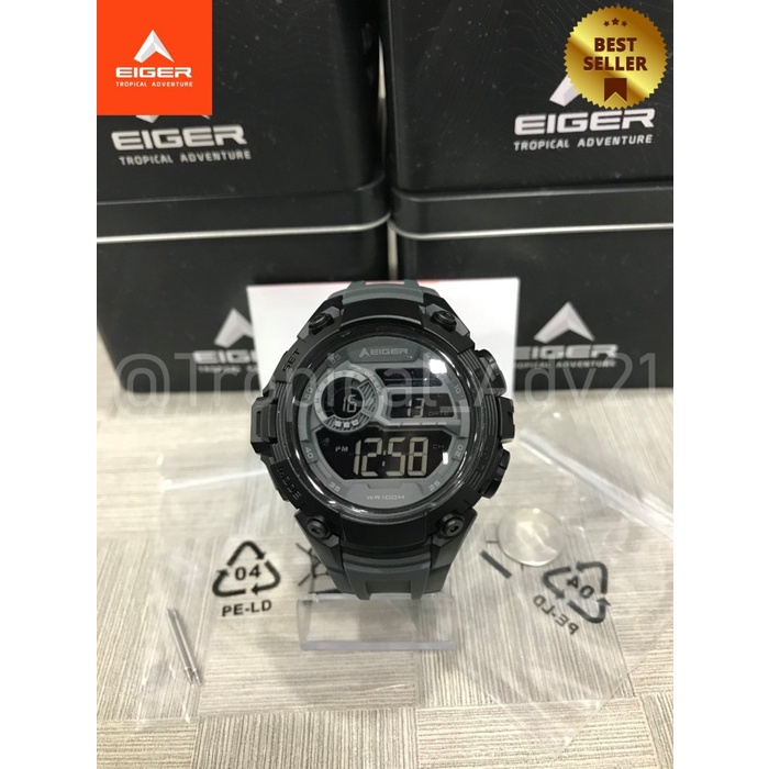 Eiger1989  |CRESTON WATCH| JAM TANGAN DIGITAL |5090 |DRAK GREY