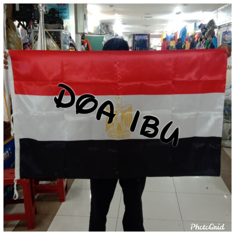 

best seller bendera MESIR bahan satin 90cm x 135cm