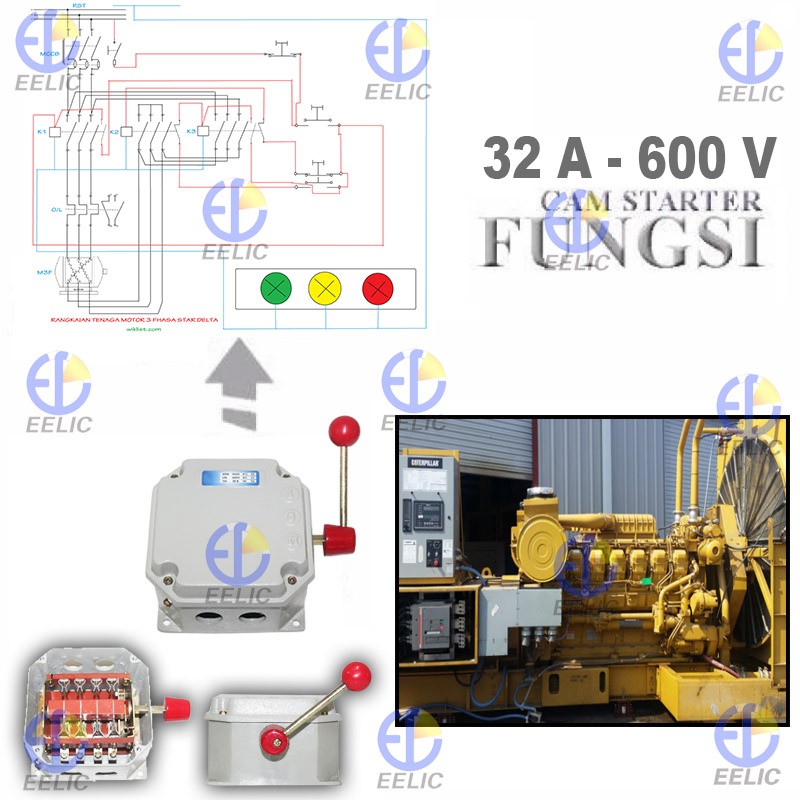 EELIC OSR-I32A OSR Saklar Listrik AC 32A 220V 600V 50 HZ ( Cam starter ) Besi Metal Berkualitas