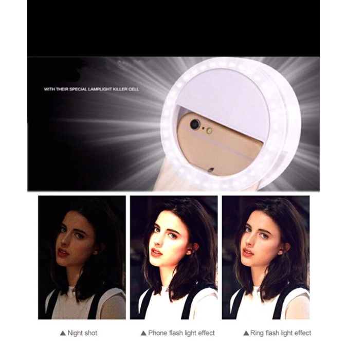 Lampu Selfie / Ring Light Selfie LED / Ring Light Mini Lampu Jepit