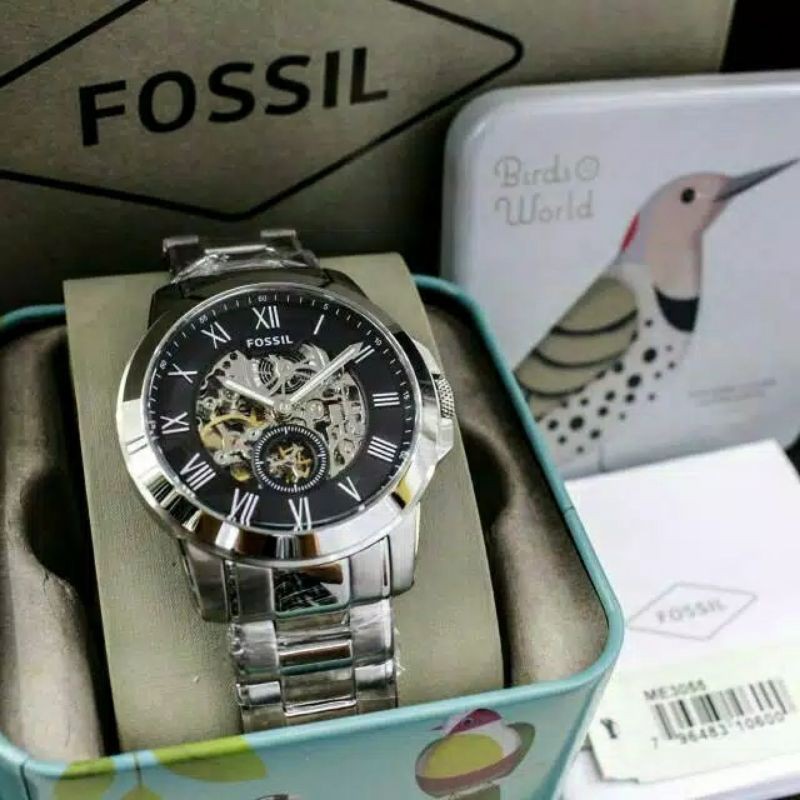 Fossil ME3055 Original Automatic All Steel Jam Tangan Pria