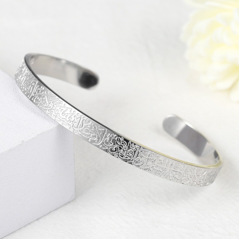 Gelang Bangle Bahan Stainless Steel Warna Emas Untuk Pria Dan Wanita