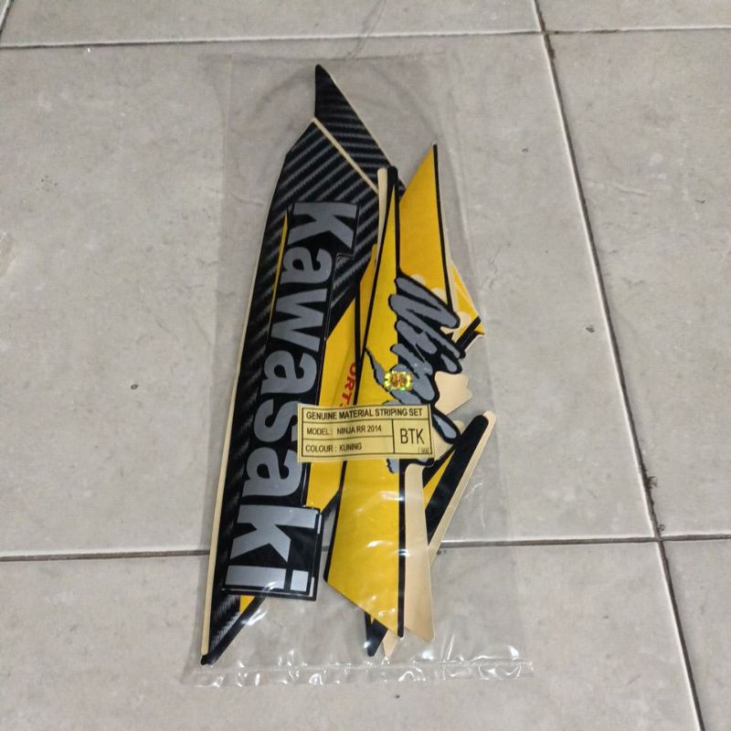 striping stiker les body Kawasaki ninja rr 2014 kuning