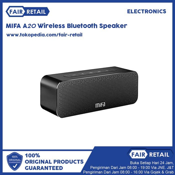 Original MIFA A20 Wireless Bluetooth Speaker 30W Double Super Bass - Hitam