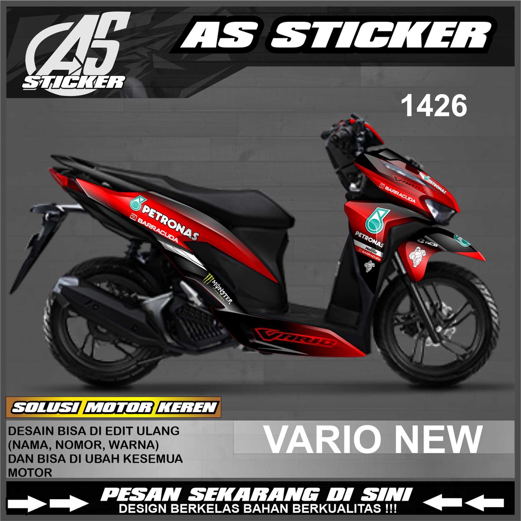Dekal Sticker VARIO 125/150 NEW Full Body Stiker Skotlet VARIO Desain Petronas Stiker full body VARI