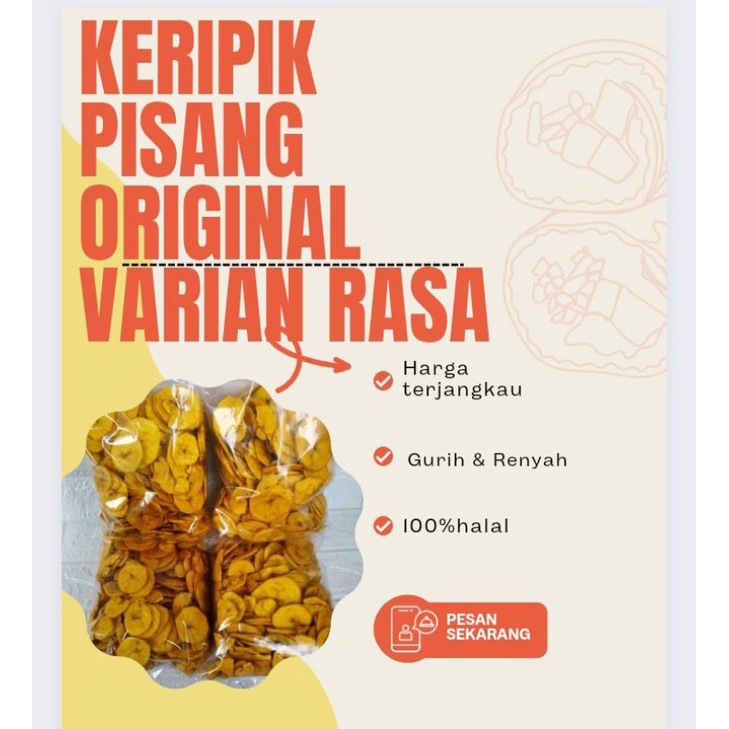 

keripik pisang varian rasa(250gram)