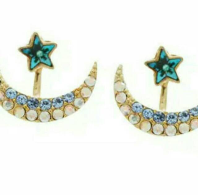 Anting Wanita fashion bulan bintang cantik korea style