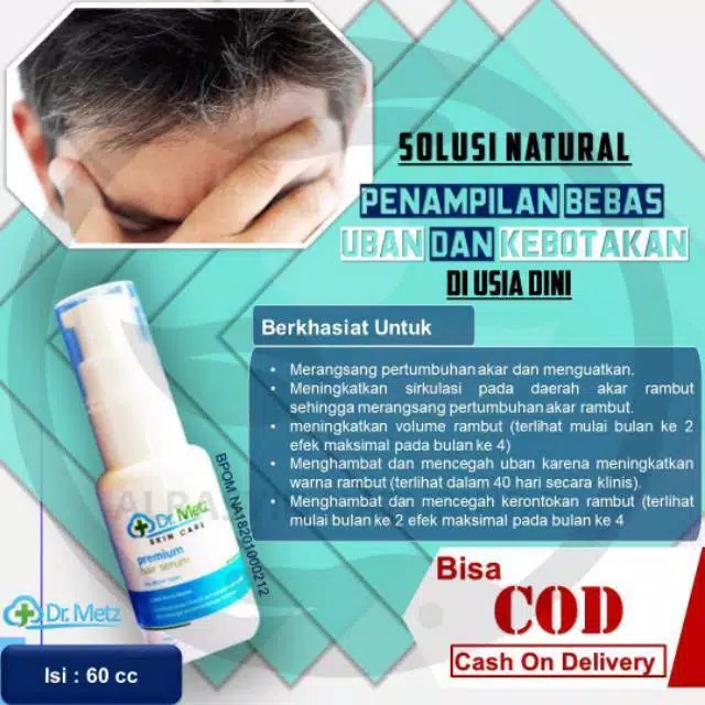 Obat Uban Rambut Herbal Rambut Rontok Dr. Metz Premium Hair Serum