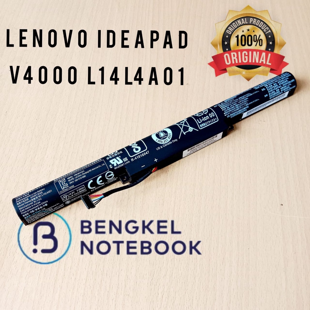 Baterai Lenovo Ideapad L14L4E01 L14L4A01 V4000 Z41-70 Z51-70 4ICR19/66