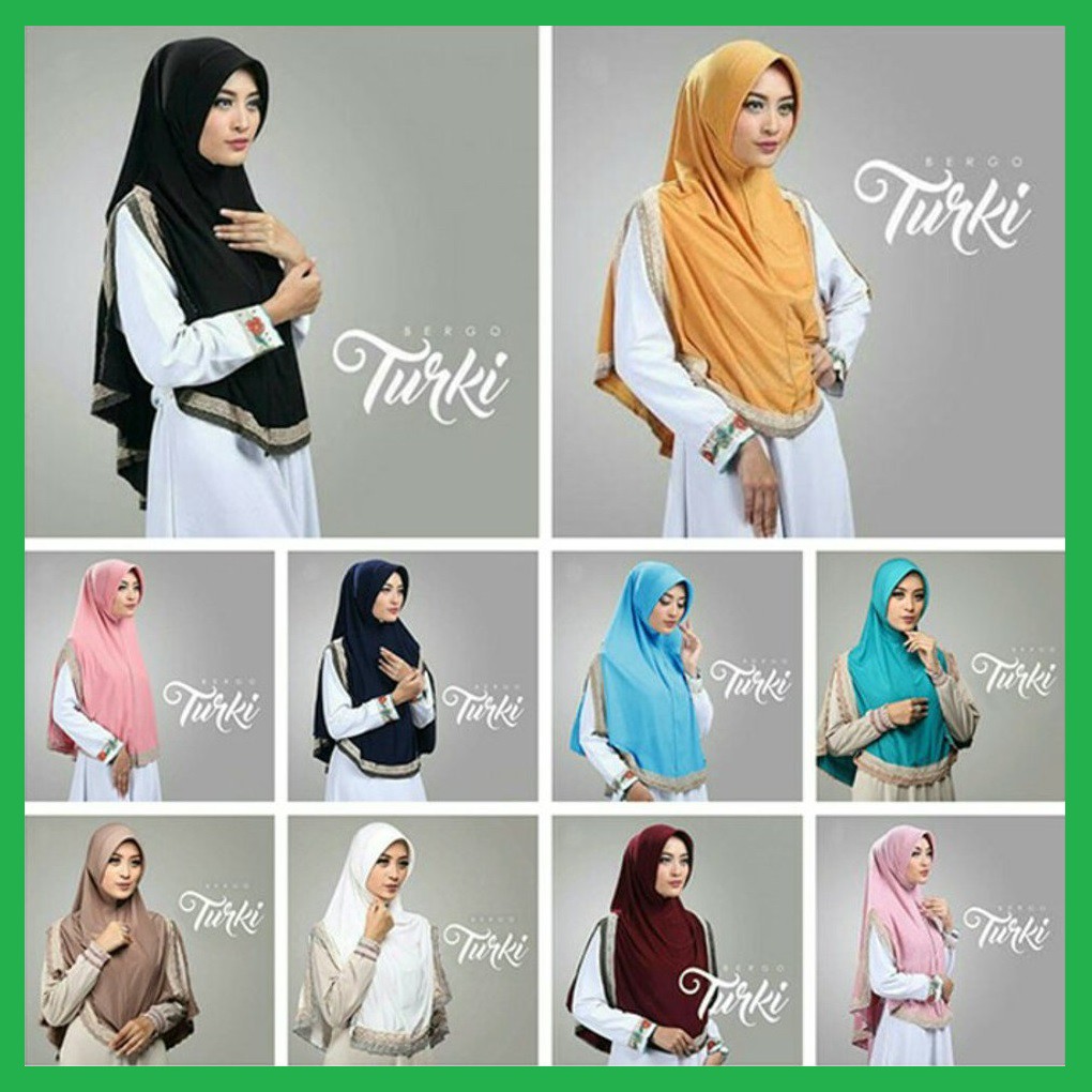 Jilbab Hijab Instant Bergo Turki Instan Syari Shopee Indonesia