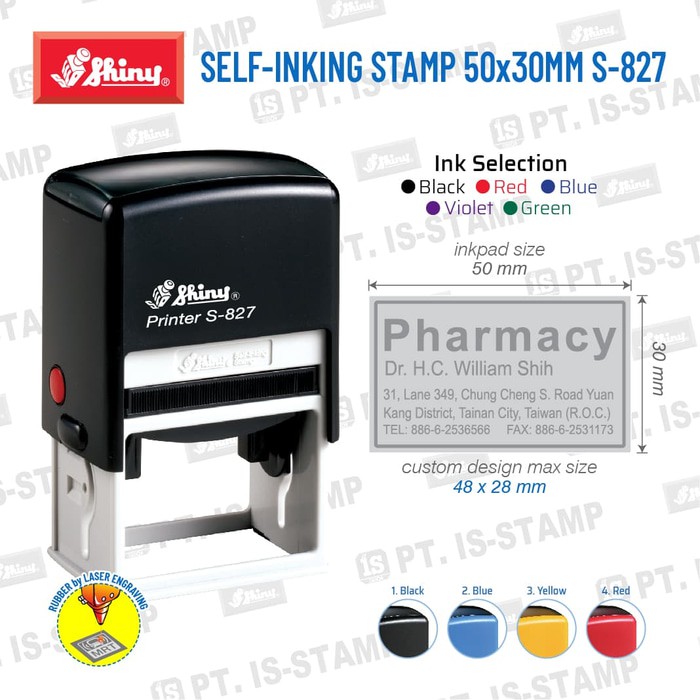 

Dijual Shiny Self Inking Stamp 50x30mm S 827 Limited