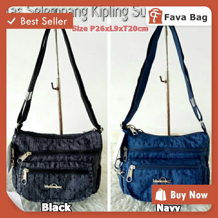 FB0154 TAS SELEMPANG WANITA KIPLING SUPER 5SLET - NAVY TAS PARASUT TAS SEDANG TAS CASUAL