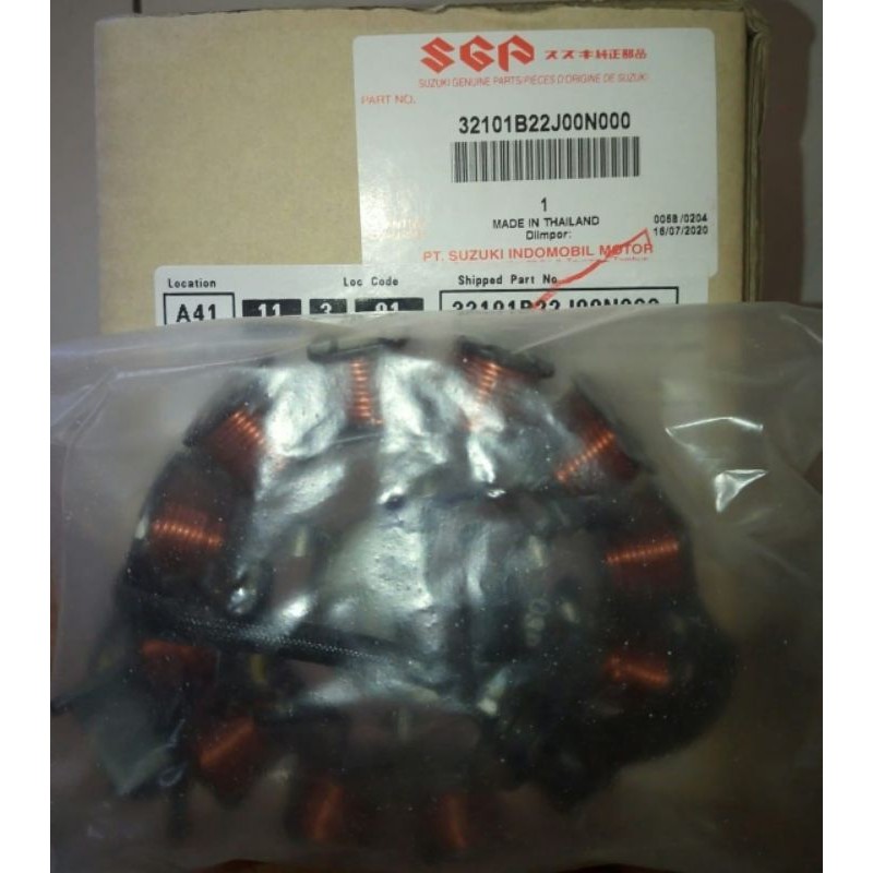 SPULL STATOR ASSY MAGNETO SUZUKI SHOOTER SMASH INJEKSI ORI SGP