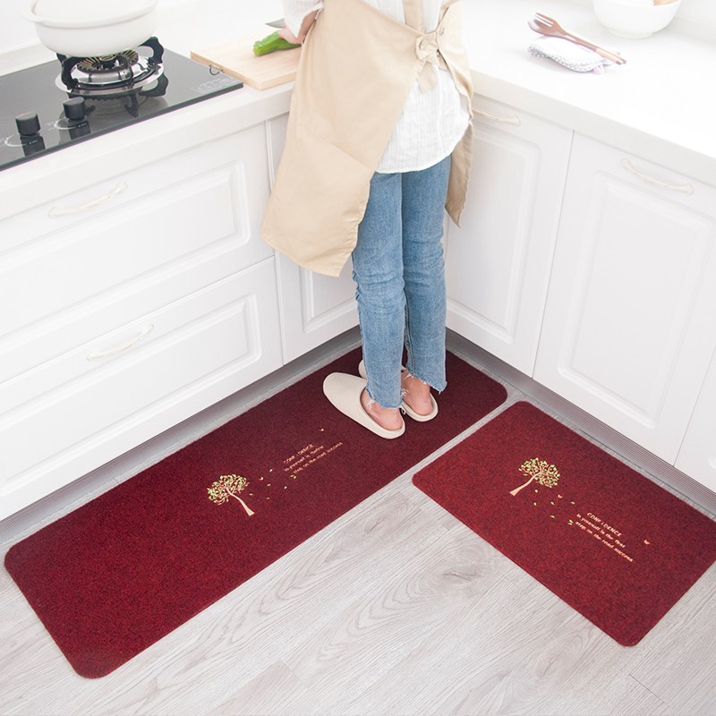 2PCS Dicetak Rumah Kamar  Mandi  Dapur Anti  Slip  Lantai  
