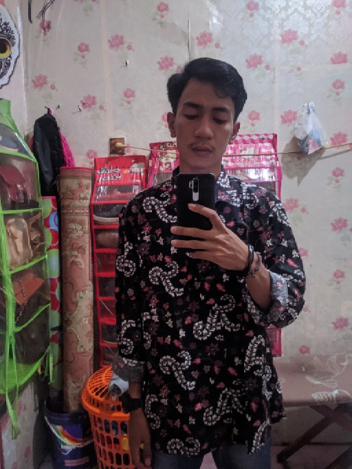 Kemeja Batik Pria Lengan Panjang Bl73 Katun Motif Modern Dixmont Semi Slimfit Premium