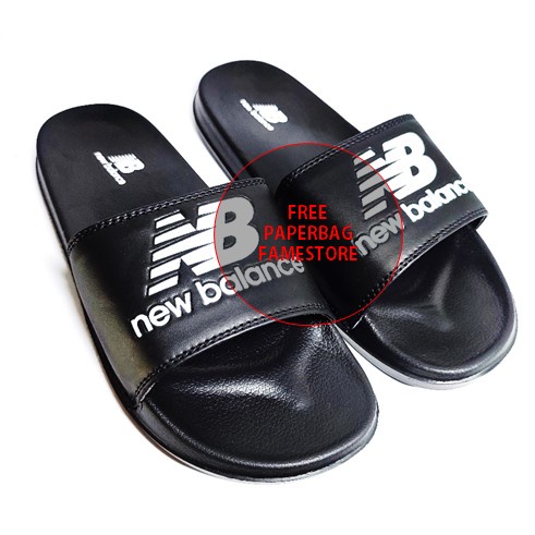 Sandal Slide Pria Terbaru I Original I Slip on I Sandal Slide Pria NB Hitam Premium sandal Sandal Sl