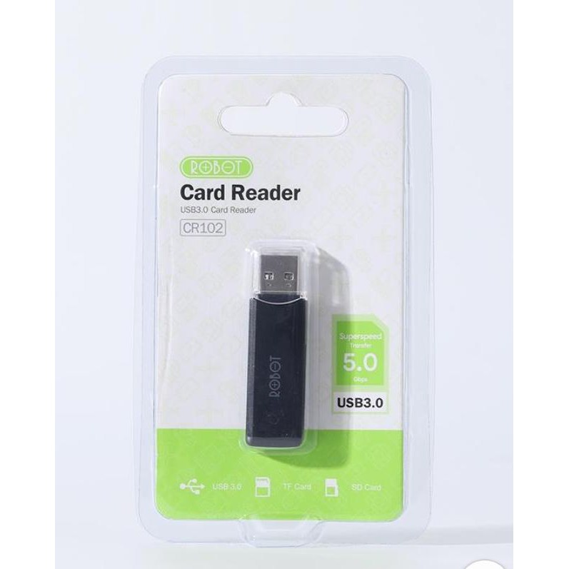 Robot Card Reader CR102 USB 3.0 Dual Slot Card SD/TF