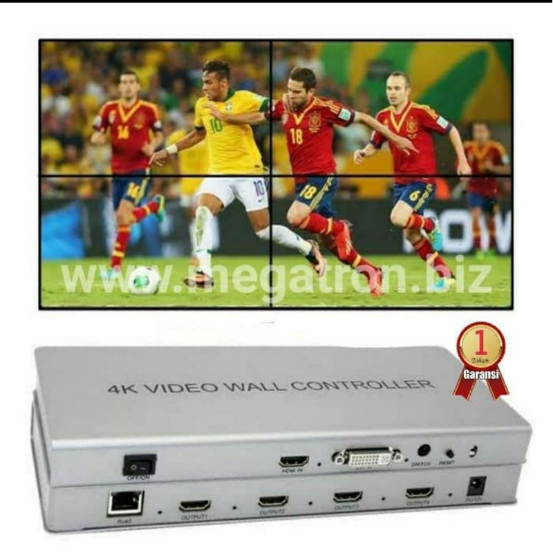 2x2 HDMI Videowall Controller (Menggabungkan 4 TV jadi 1 tampilan besar)