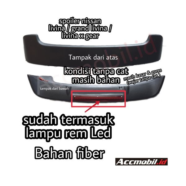 TERMURAH -   spoiler nissan grand livina nissan livina dengan lampu