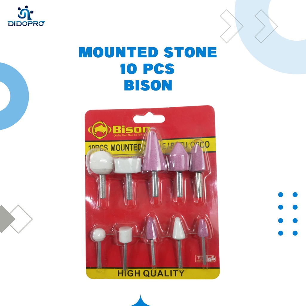 BISON Batu Osco 10pcs Mounted Stone Set 3mm 6mm