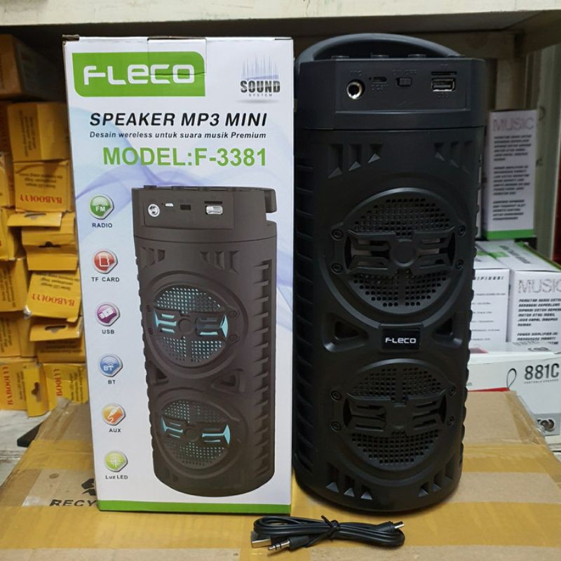 Harga lockdown Speaker Bluetooth Fleco F 3381Suara ngebass