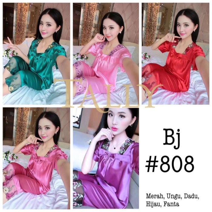 Baju Tidur - Baju Tidur Satin - Lingerie Tally Art 808 Model Piyama