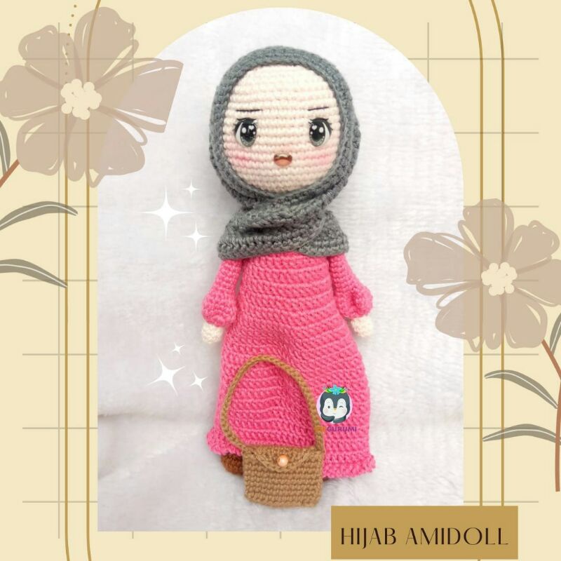 Boneka Rajut Hijab / Boneka Hijab Amigurumi / Boneka Amigurumi Hijab