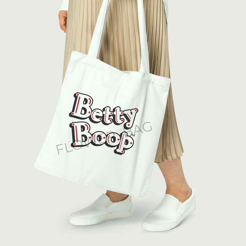 TOTE BAG KANVAS / TOTE BAG WANITA / TOTE BAG BETTY BOOP (flower bag)