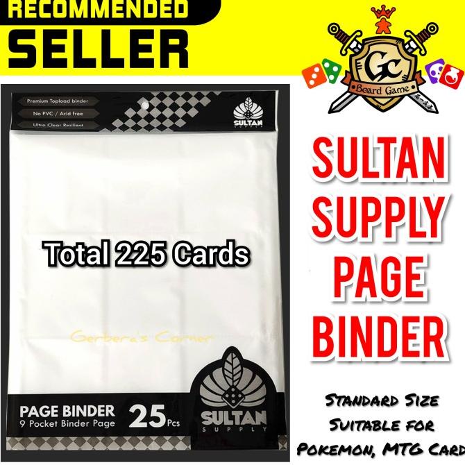Sultan Supply Page Binder Standard Size Pokemon Mtg Card Sleeves Album
