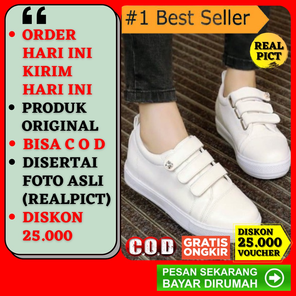 Sepatu Cats Wanita Putih Spatu Kets Ket Cat Pria Cewek Import Anak Perempuan Laki Original Murah Ter