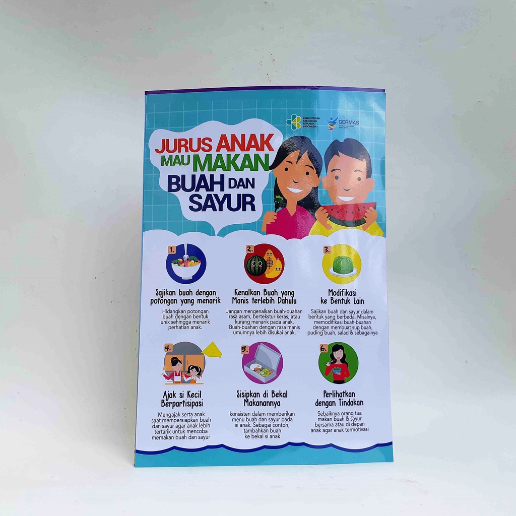 Poster Terbaru, Poster Kesehatan Jurus Anak Makan Satyur dan Buah, Poster PMBA