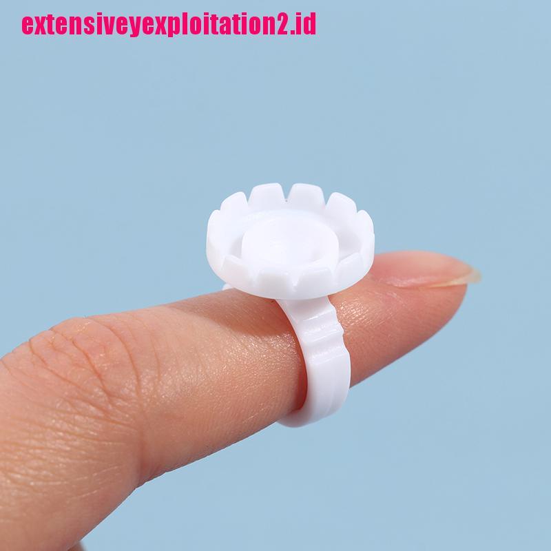 &lt; E2id &amp; &gt; 100Pcs / Set Cincin Holder Bulu Mata Palsu Sekali Pakai