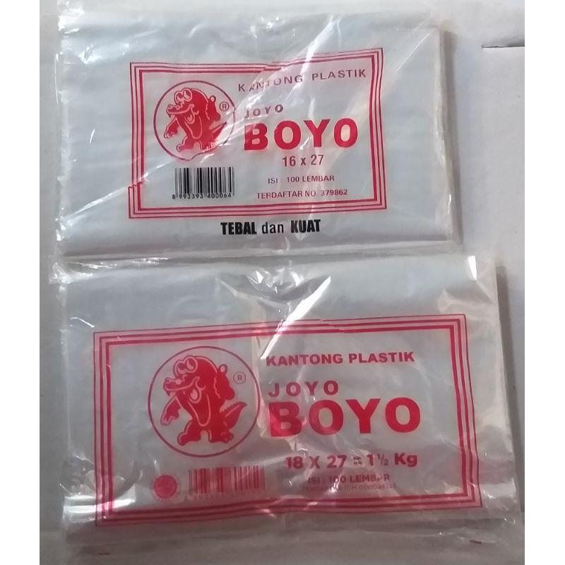 plastik boyo ukuran 16X27 18X27 merah