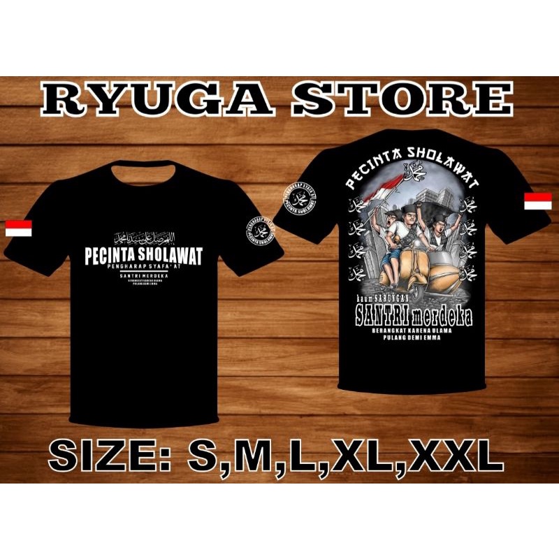 KAOS PECINTA SHOLAWAT NABI / KAOS SANTRI / KAOS ISLAMI / MAFIASHOLAWAT