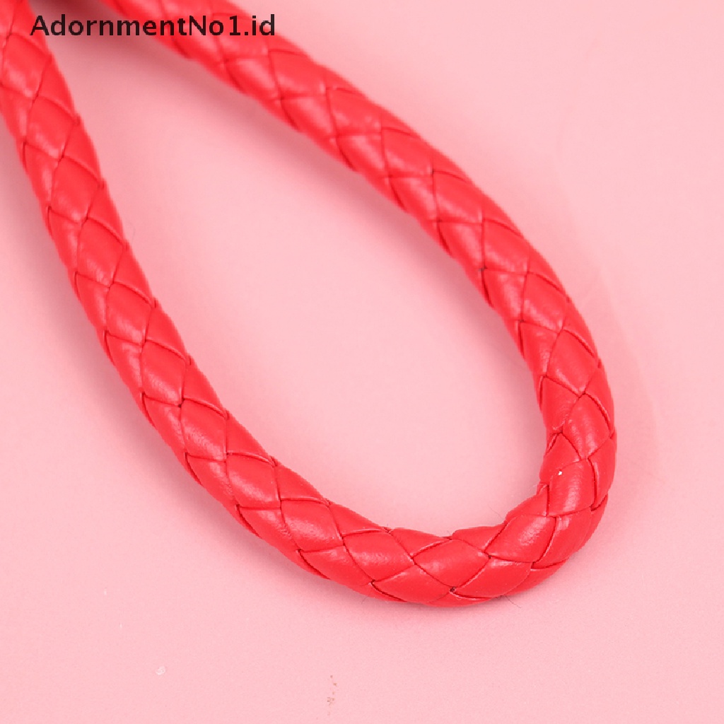 (AdornmentNo1) 1pc Gantungan Kunci Mobil / Tas Tali lanyard Bahan Kulit Untuk Pria