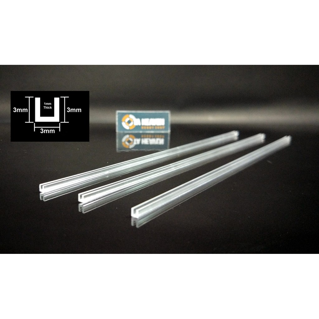 Tamiya Plastic Beam Clear U 3mm - 1pcs - Pla Beams Custom Gundam Model Kit