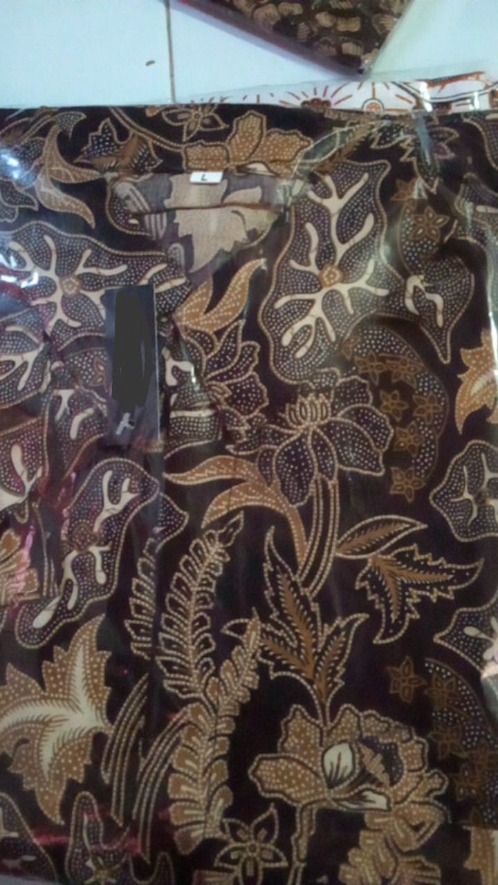 Kemeja Batik Pria Lengan Panjang Size M L Xl Xxl Bswart Batik Hrb026 Kenango Panjang Padi