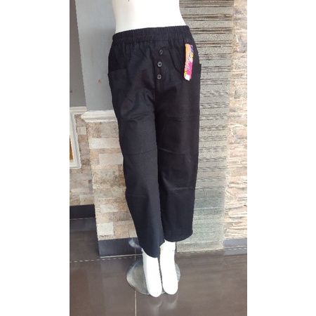 celana kulot kancing 3 ukuran XL-XXXL celana kasual wanita/catton tuwil strid